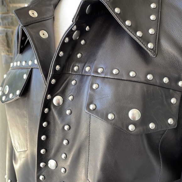 Helmet Lang Leather Studded Jacket - Picture 5 of 15